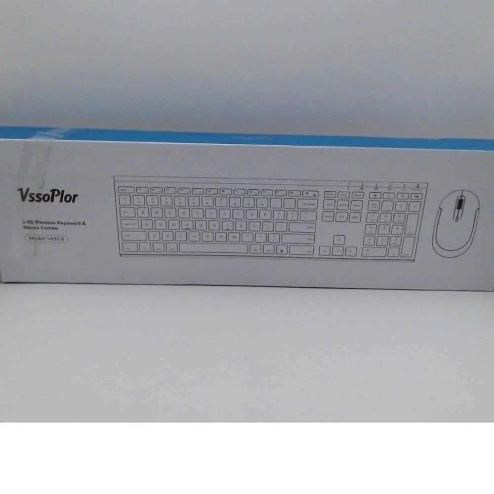 VssoPlor - 2.4G Wireless Keyboard & Mouse Combo, BRAND NEW IN BOX